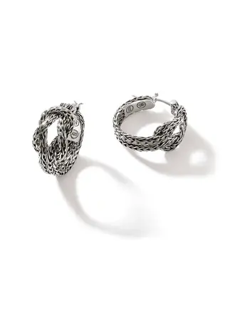 John Hardy Boucles d'Oreilles Love Knot en Argent John Hardy Boucles d'Oreilles Love Knot en Argent
