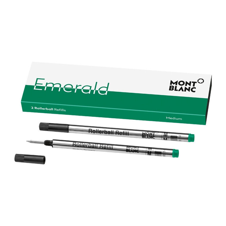 MONTBLANC 2 RECHARGES POUR STYLO ROLLER (M), VERT EMERAUDE
