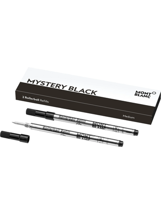 MONTBLANC 2 RECHARGES POUR ROLLERBALL MEDIUM MYSTERY BLACK MONTBLANC 2 RECHARGES POUR ROLLERBALL MEDIUM MYSTERY BLACK