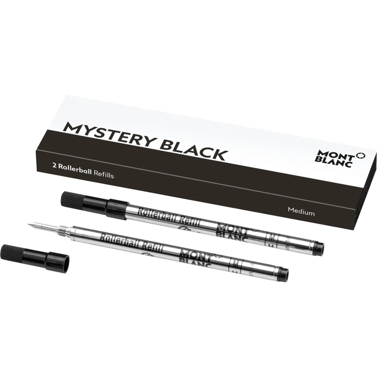 MONTBLANC 2 RECHARGES POUR ROLLERBALL MEDIUM MYSTERY BLACK