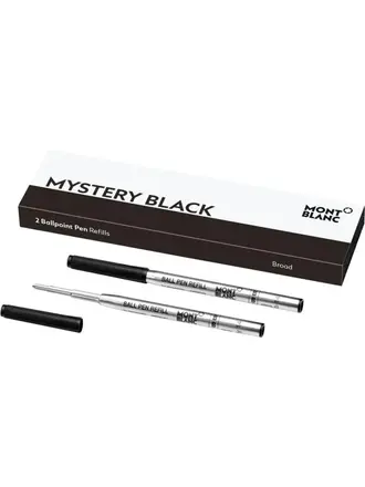 MONTBLANC 2 RECHARGES POUR STYLO BILLE (L) MYSTERY BLACK MONTBLANC 2 RECHARGES POUR STYLO BILLE (L) MYSTERY BLACK
