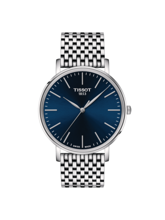 Tissot Montre Tissot Everytime fond bleu acier