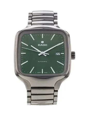 Rado Montre True Square Auto Céramique Fond vert Rado Montre True Square Auto Céramique Fond vert