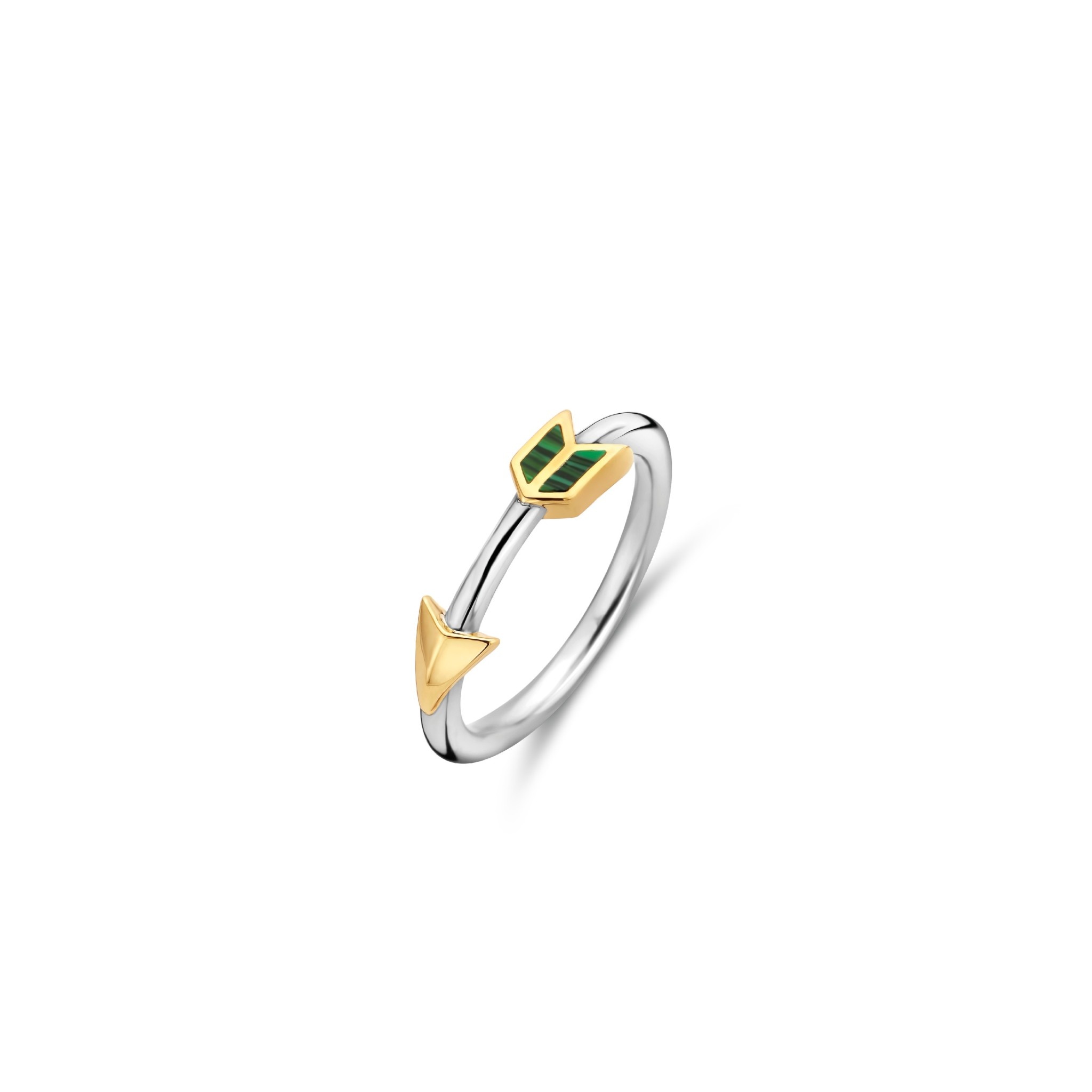 Ti Sento Milano BAGUE ARGENT MALACHITE
