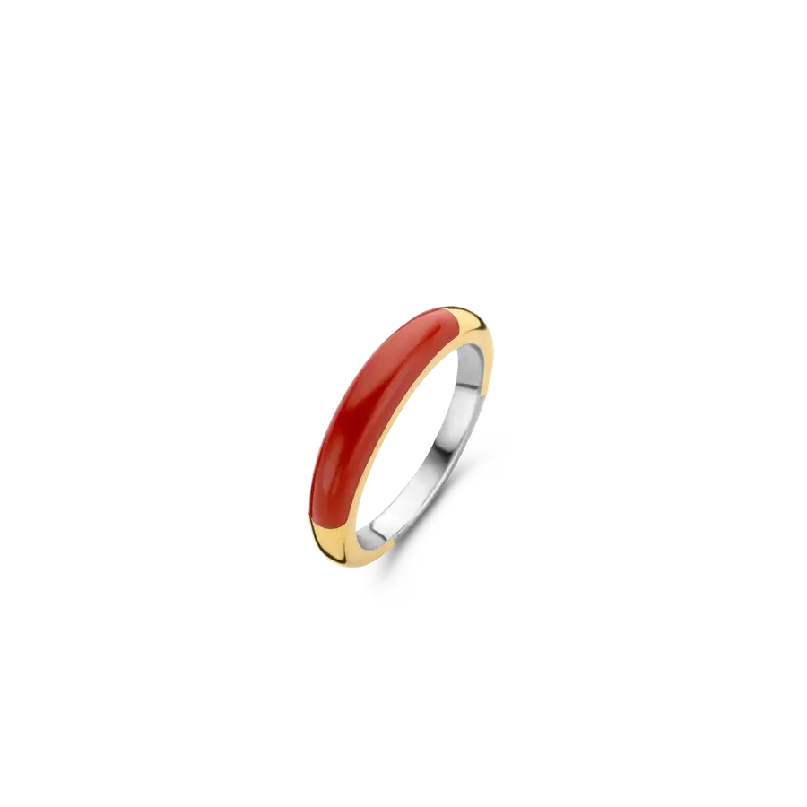 Ti Sento Milano Bague Arg Pl Or Corail Rouge