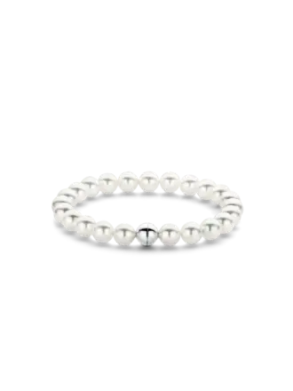 Ti Sento Milano Bracelet en argent perles blanches lustrées Ti Sento Milano Bracelet en argent perles blanches lustrées