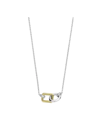 Ti Sento Milano Collier Arg Cz Plaq Or 42cm