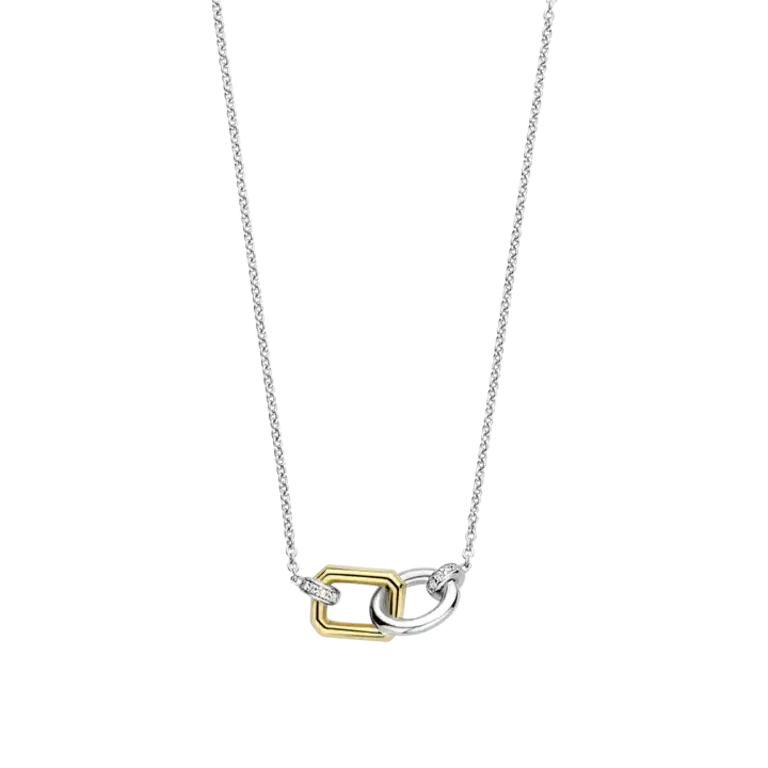 Ti Sento Milano Collier Arg Cz Plaq Or 42cm