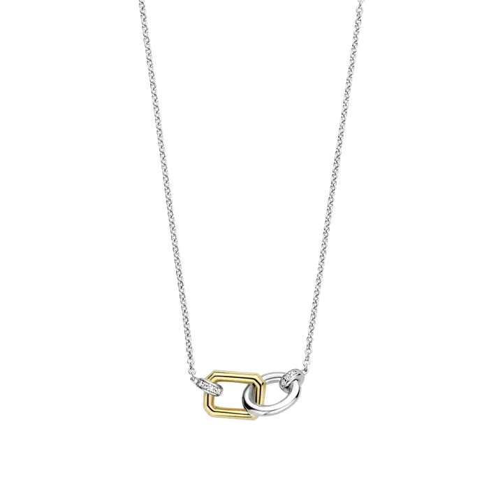 Ti Sento Milano Collier Arg Cz Plaq Or 42cm