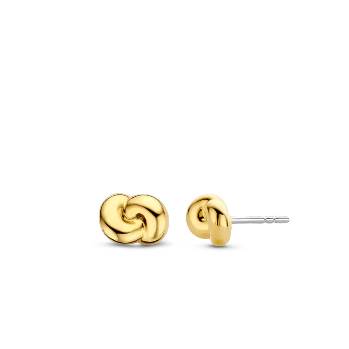 Boucles d'oreilles Arg Pl Or Noeud