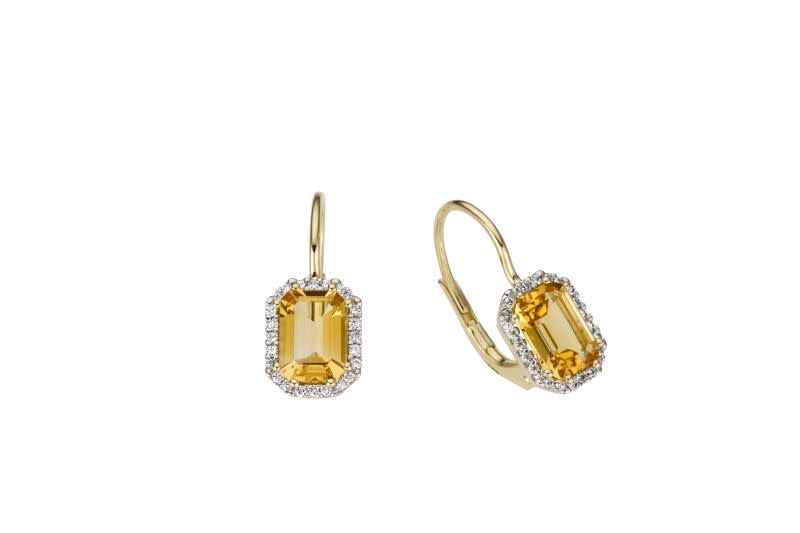 Boucles d'oreilles 14K JN DI.14 SI CITRINE