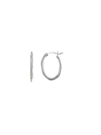 Penelope Boucles d'oreilles ovales torsade argent