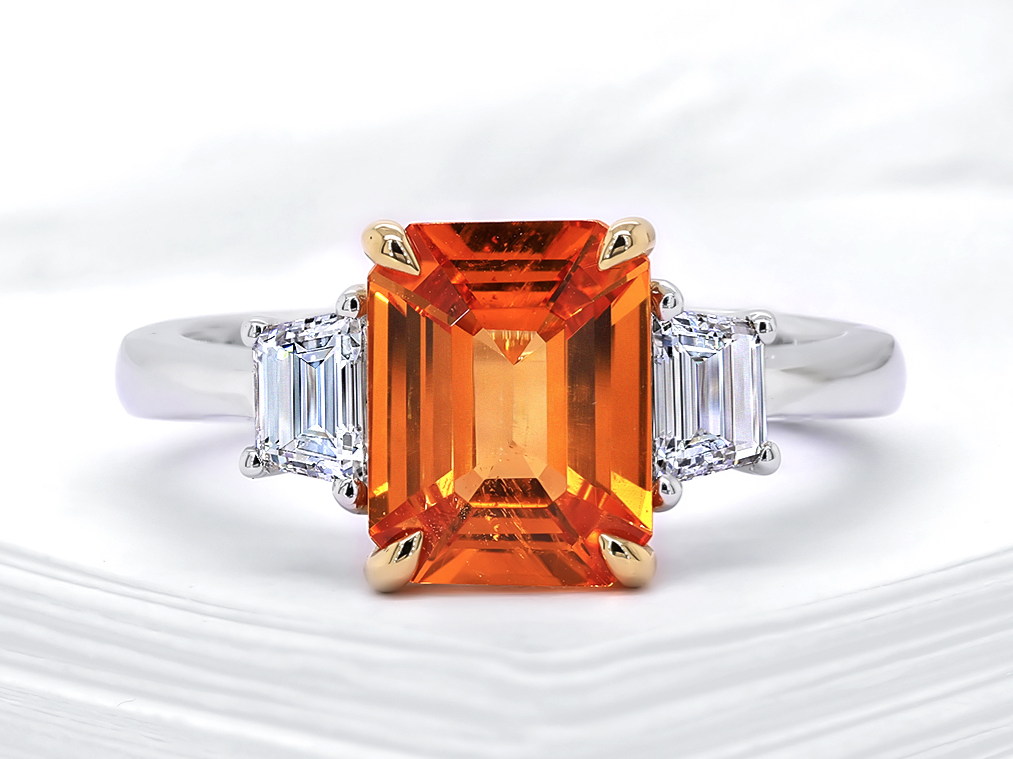 Bag 18K Gre Nat Orange 1.94ct dia .40ct gr 6.5