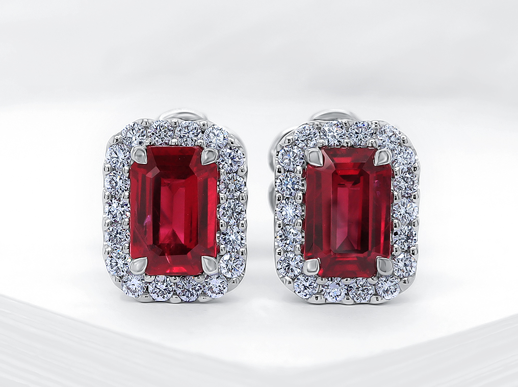 BO Rubis 2x=1.09 dia 36x0.27ct 18kb