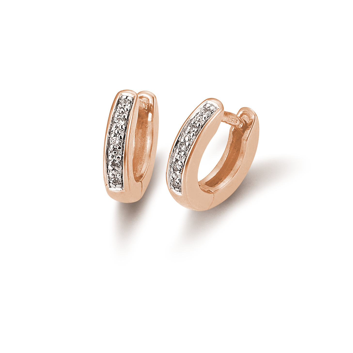 Boucles d'oreilles Hug dia0.05ctSI-GH