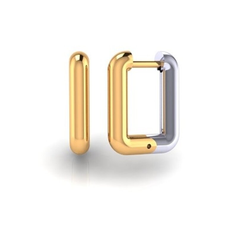 Penelope Boucles d'oreilles Huggies 14K 2 tons