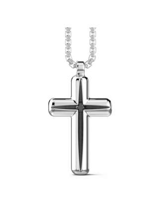 Zancan Collier Argent Croix Spinel 60cm Zancan Collier Argent Croix Spinel 60cm
