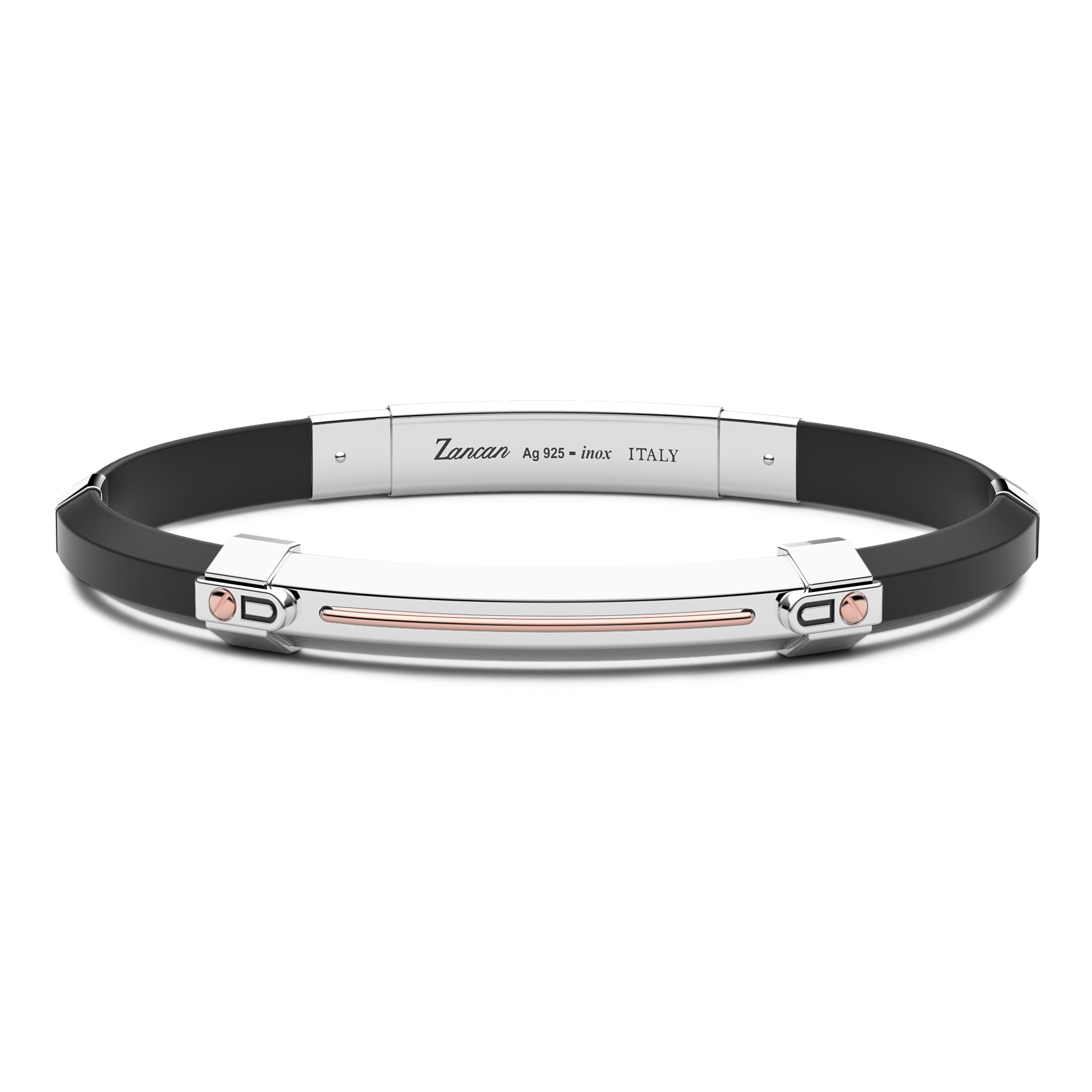 Brac Argent Silicone Noir