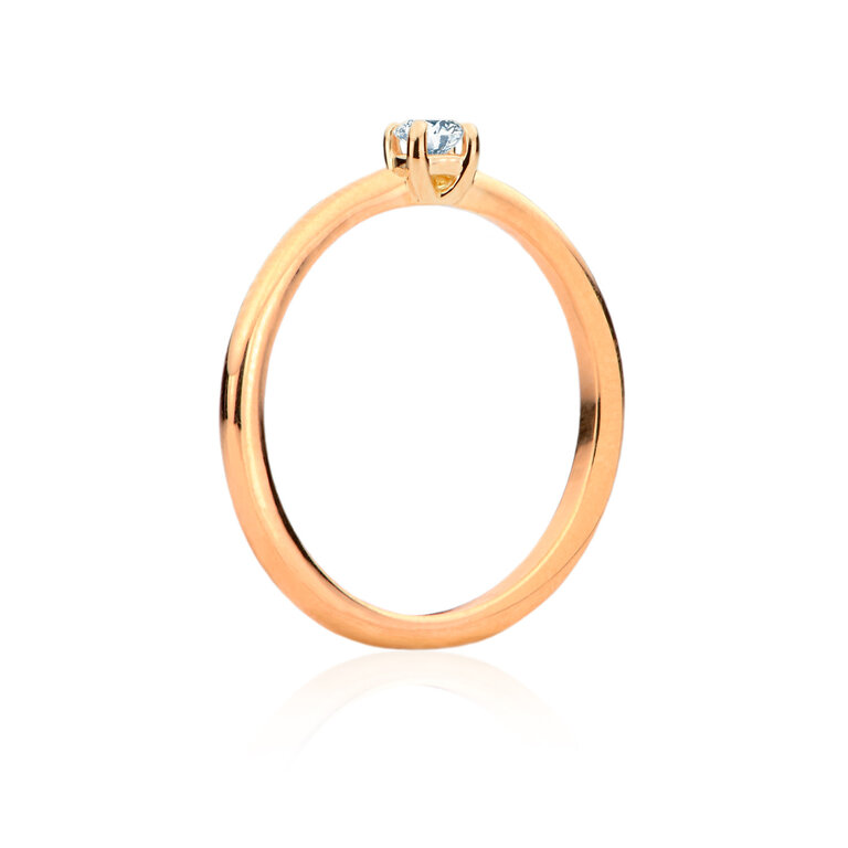 Joaillerie St-Onge BAGUE 18K/R DIA .10CT VS-F CLARA GR6.5