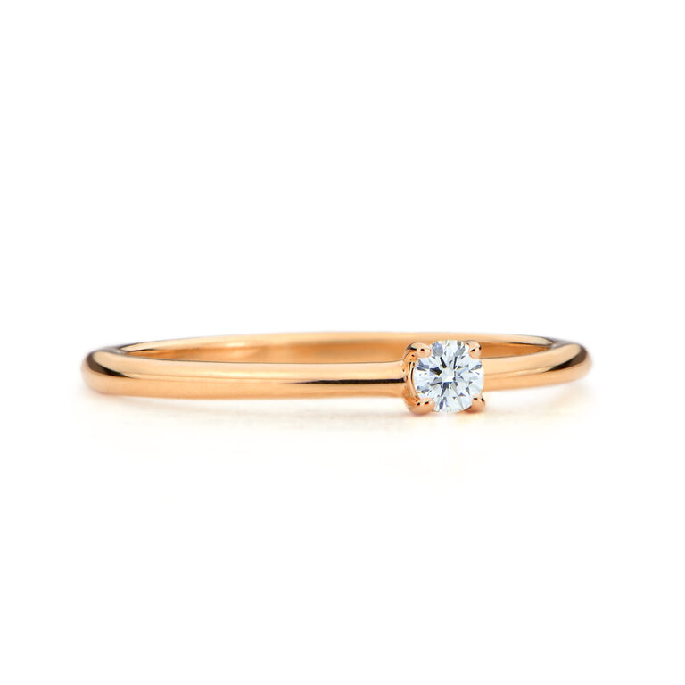 Joaillerie St-Onge BAGUE 18K/R DIA .10CT VS-F CLARA GR6.5