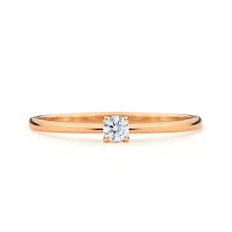 Joaillerie St-Onge BAGUE 18K/R DIA .10CT VS-F CLARA GR6.5