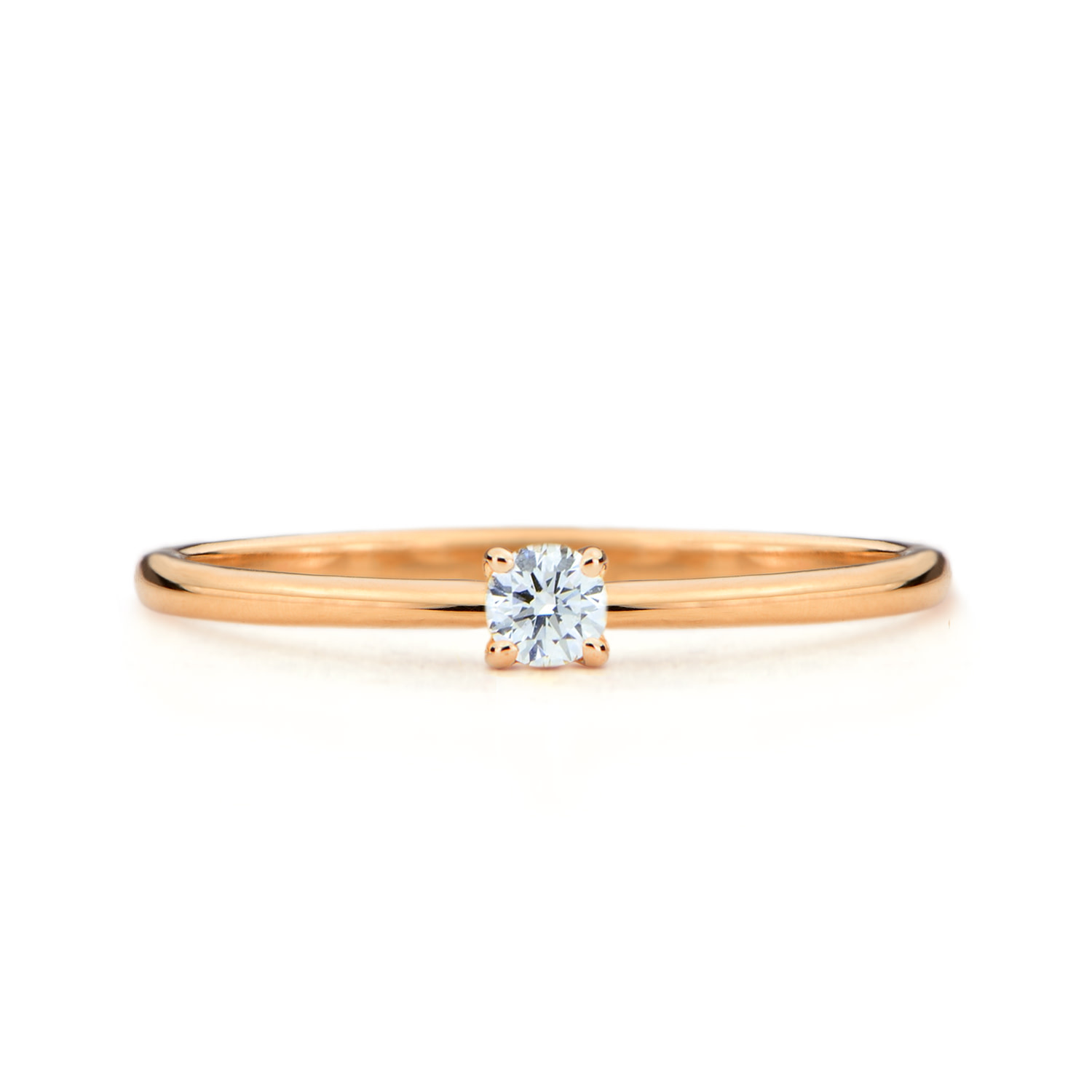 BAGUE 18K/R DIA .10CT VS-F CLARA GR6.5