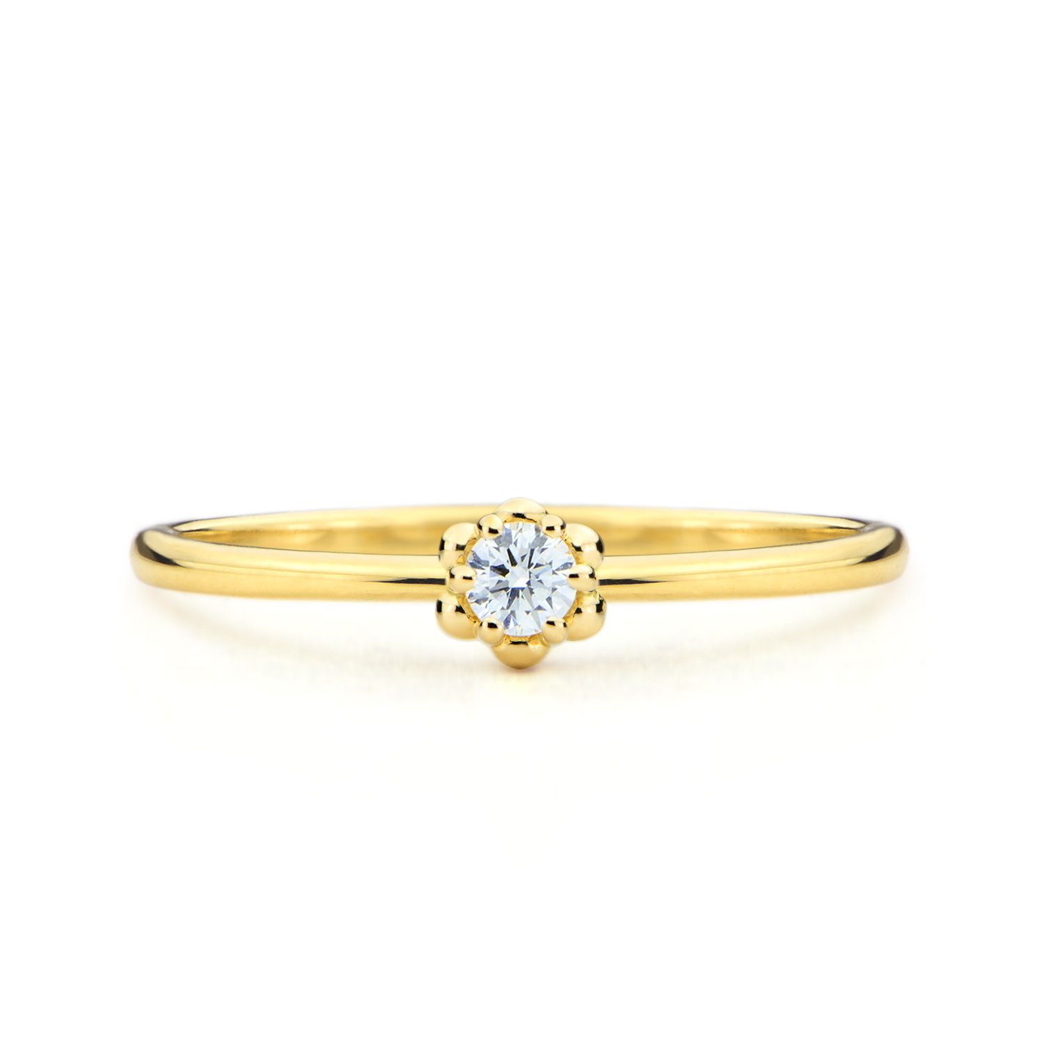 BAGUE 18K DIA .10CT VS-F TARA
