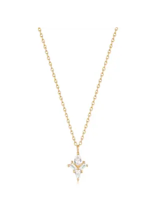Aurelie Gi Aurora Collier 14KJ Sap bl  Poire et baguette