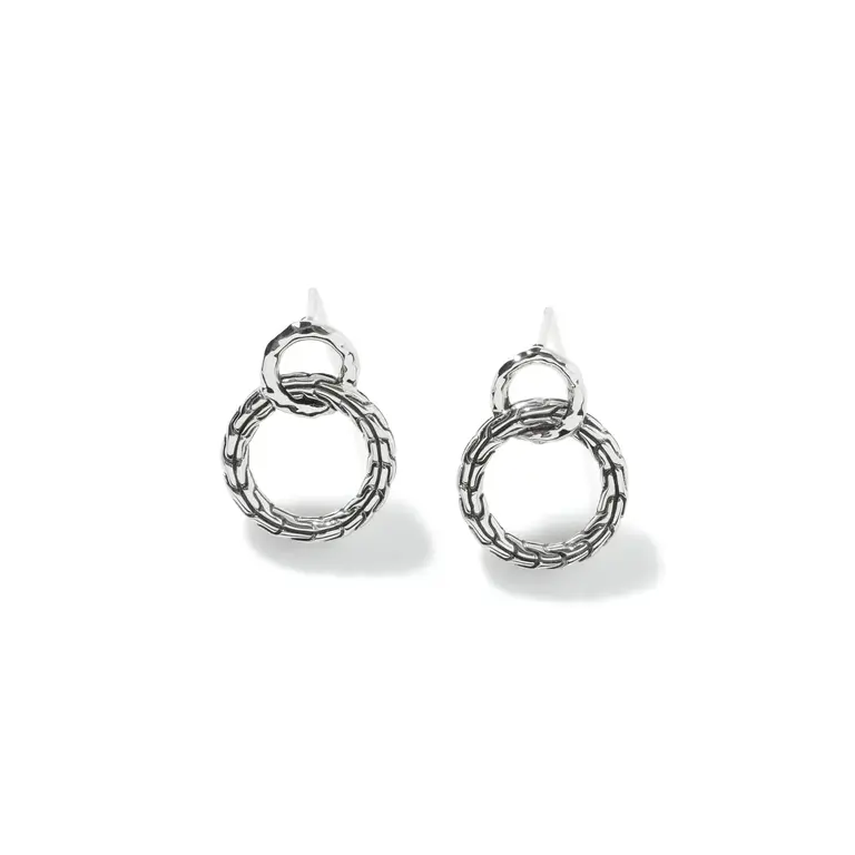 John Hardy Boucles d'oreilles Classic Chain en argent