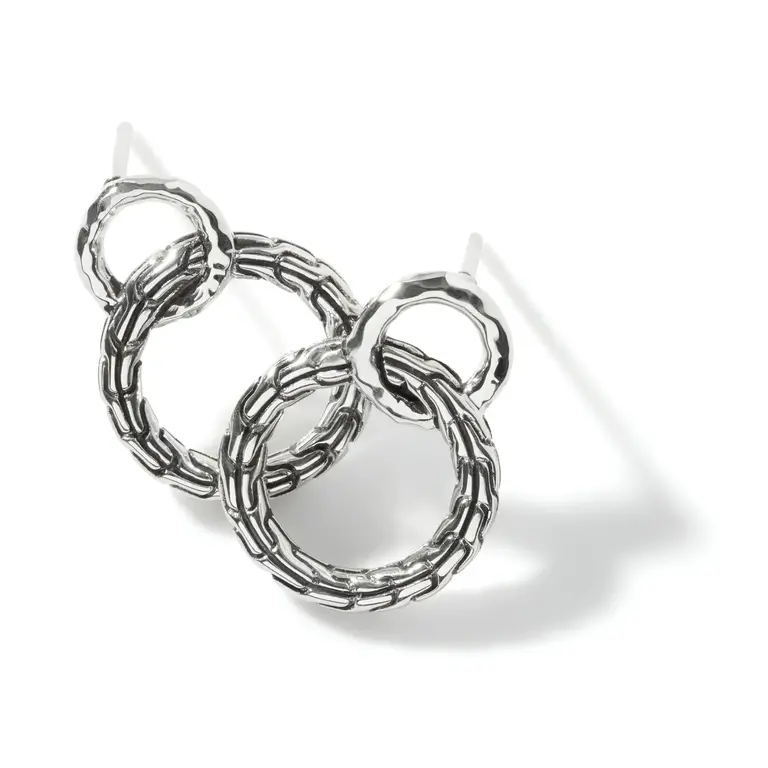 John Hardy Boucles d'oreilles Classic Chain en argent