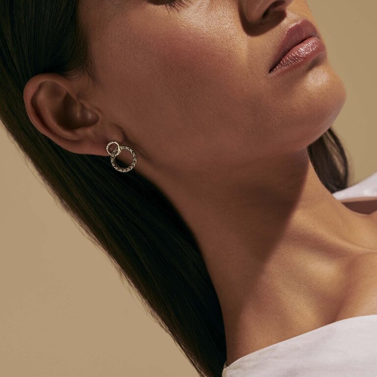 John Hardy Boucles d'oreilles Classic Chain en argent