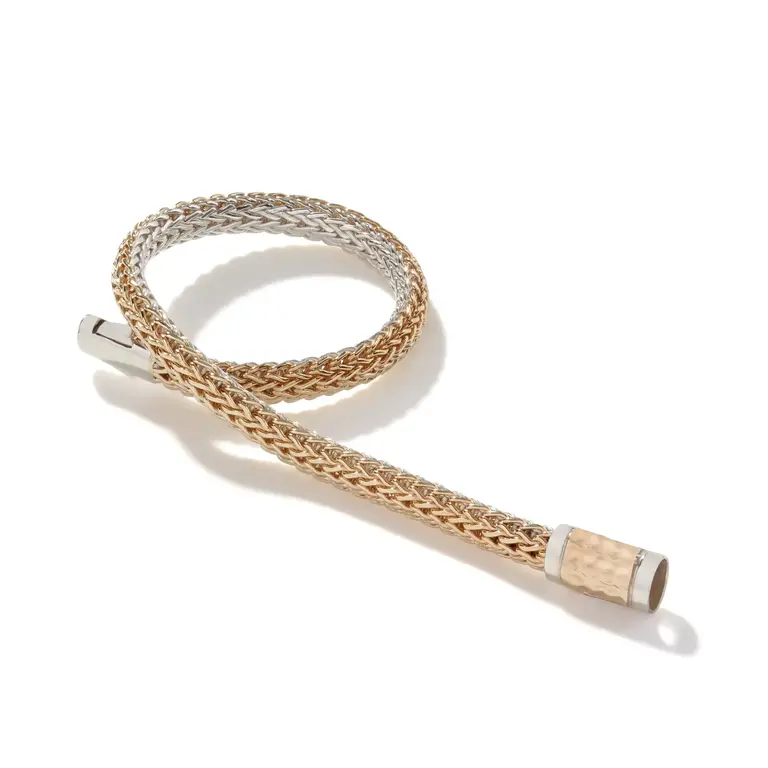 John Hardy Bracelet à Points, Or, Argent Sterling, 6.5MM