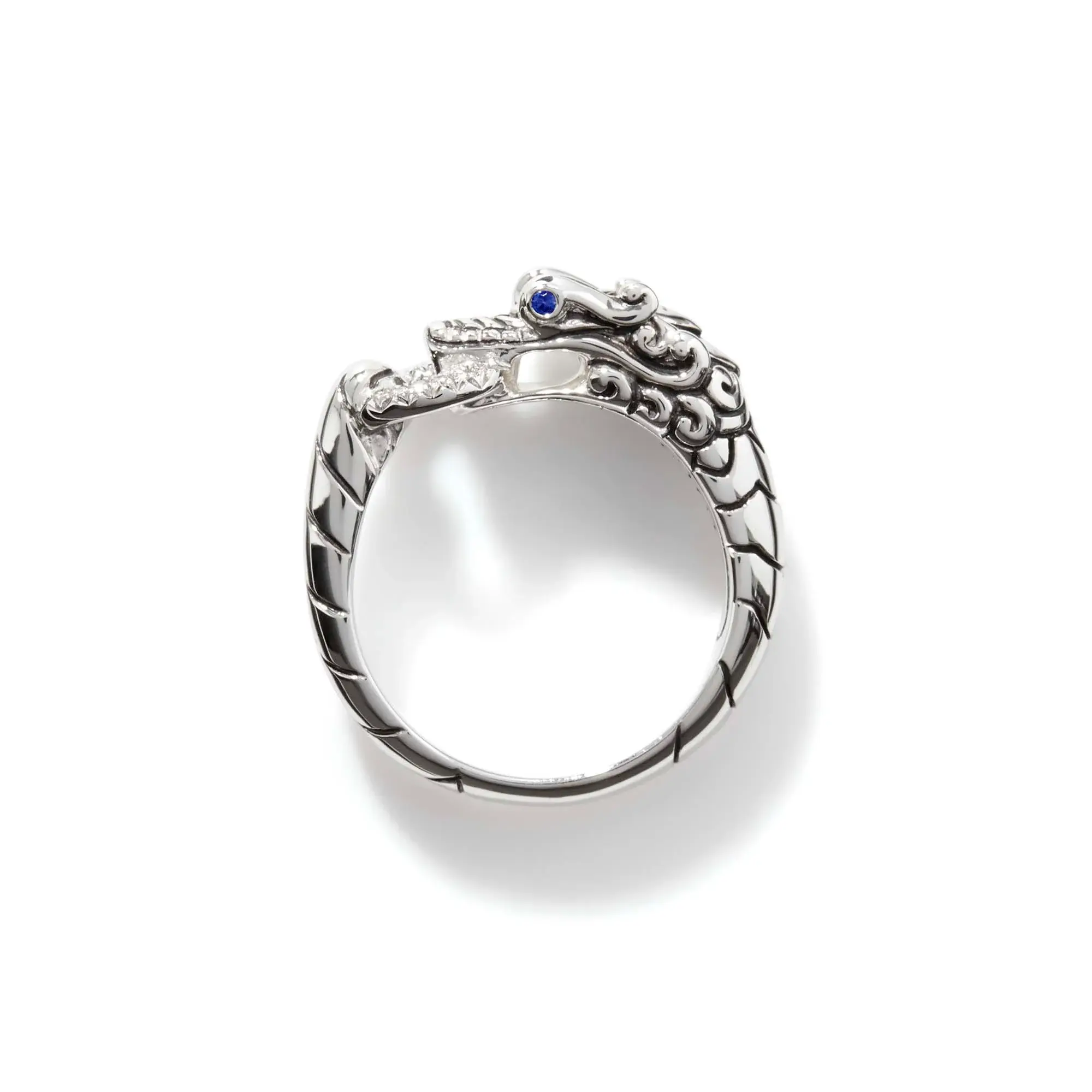 John Hardy Jonc Legends Naga en argent avec diamants