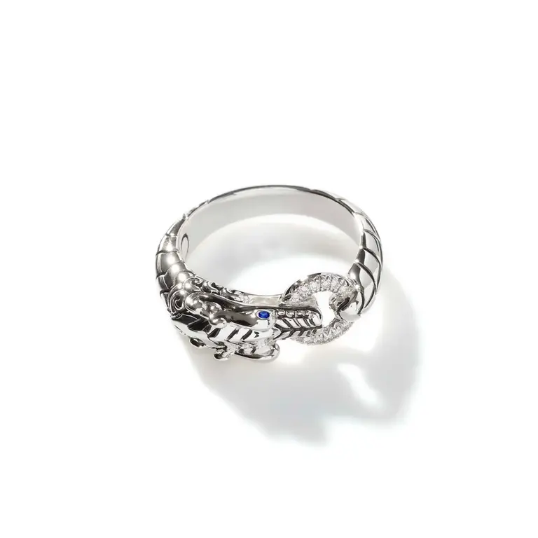 John Hardy Jonc Legends Naga en argent avec diamants