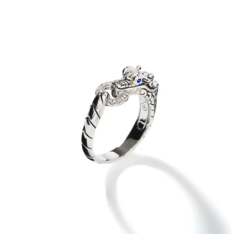 John Hardy Jonc Legends Naga en argent avec diamants