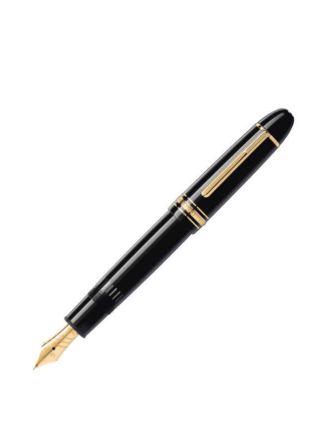 Stylo Plume Capuchon Milleraies Doré - Corps Résine Noire - Occasion Excellent état