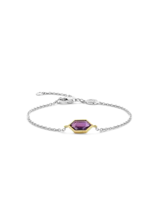 Ti Sento Milano Bracelet Arg Plaqué or pierre mauve Ti Sento Milano Bracelet Arg Plaqué or pierre mauve