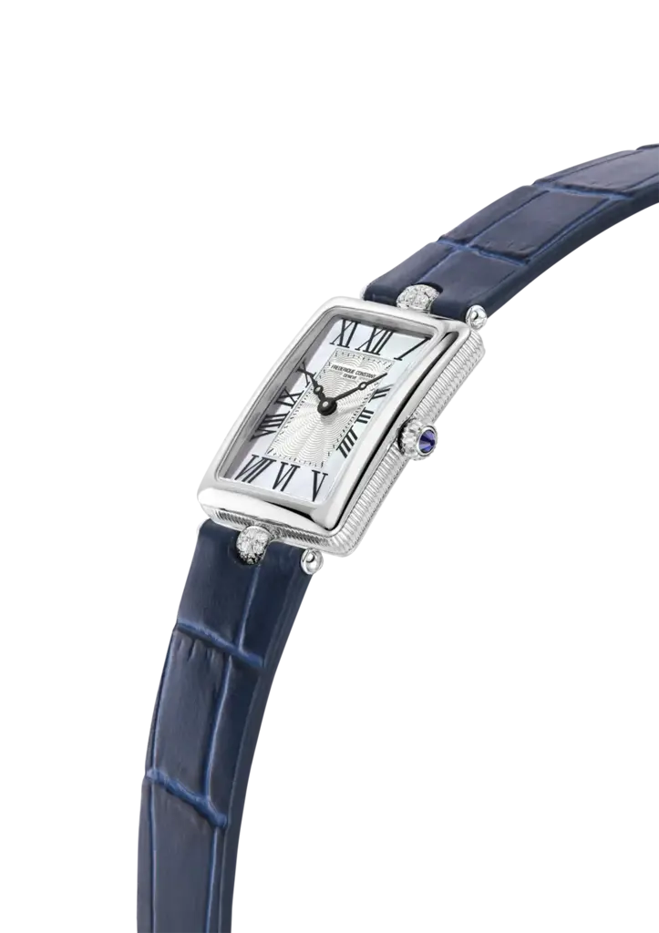 Frederique Constant Quartz Classics Carrée cuir bleu dia.