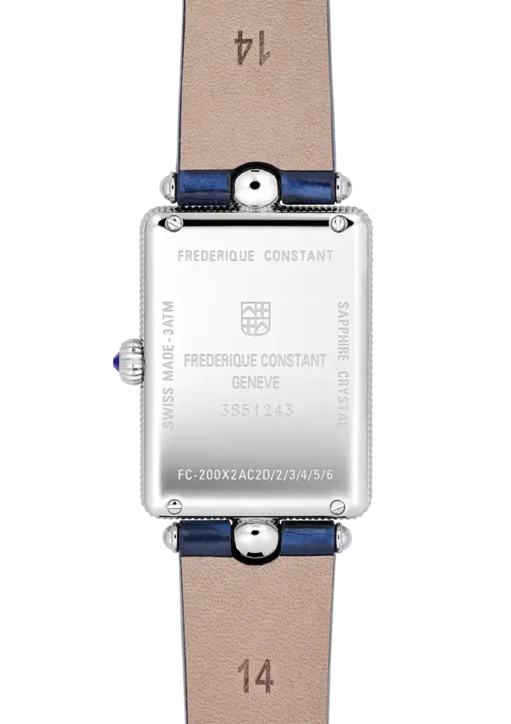 Frederique Constant Quartz Classics Carrée cuir bleu dia.