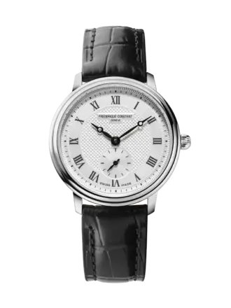 Frederique Constant Montre FC Slimline QZ cuir noir Frederique Constant Montre FC Slimline QZ cuir noir