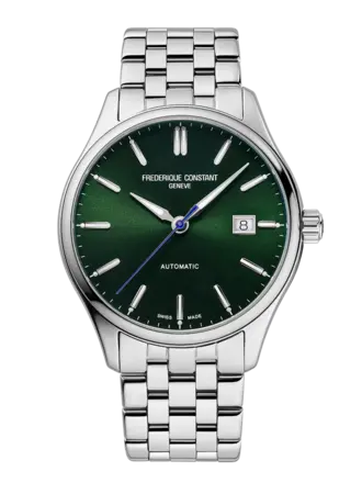 Frederique Constant Classics Indexe Auto Acier fond vert Frederique Constant Classics Indexe Auto Acier fond vert
