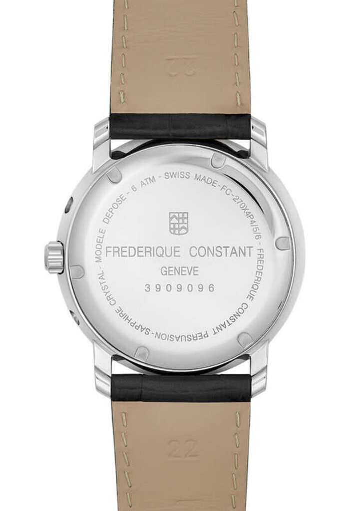 Frederique Constant Classics Business Timer cuir noir