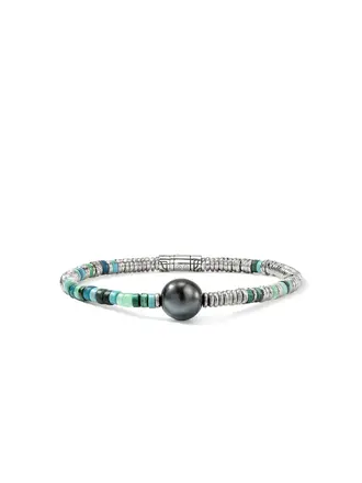 John Hardy Brac Heishi Arg Perle Tur Mal Chry