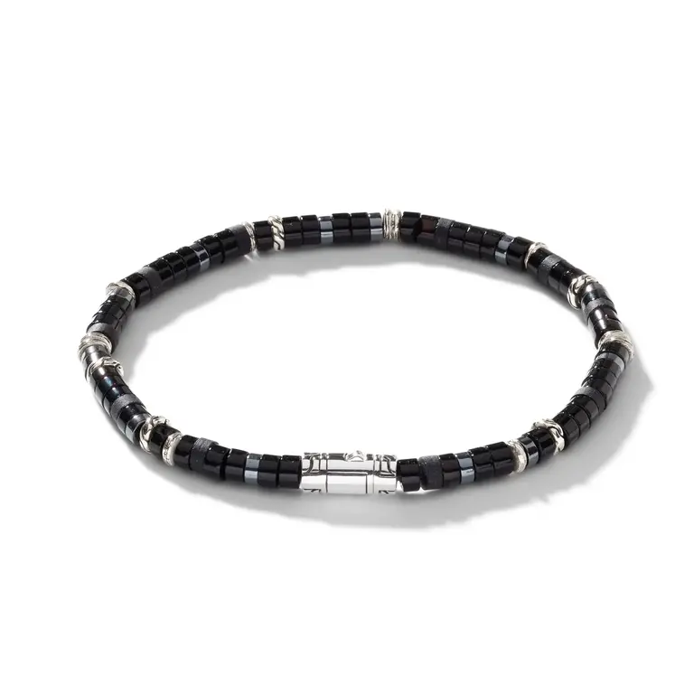 John Hardy Bracelet Heishi argent onyx