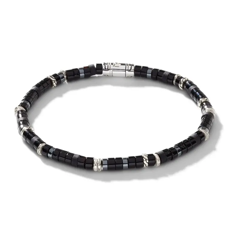 John Hardy Bracelet Heishi argent onyx