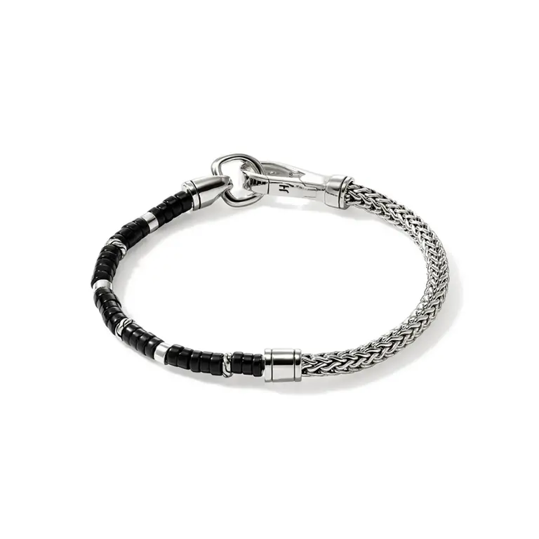 John Hardy Heishi Brac arg onyx