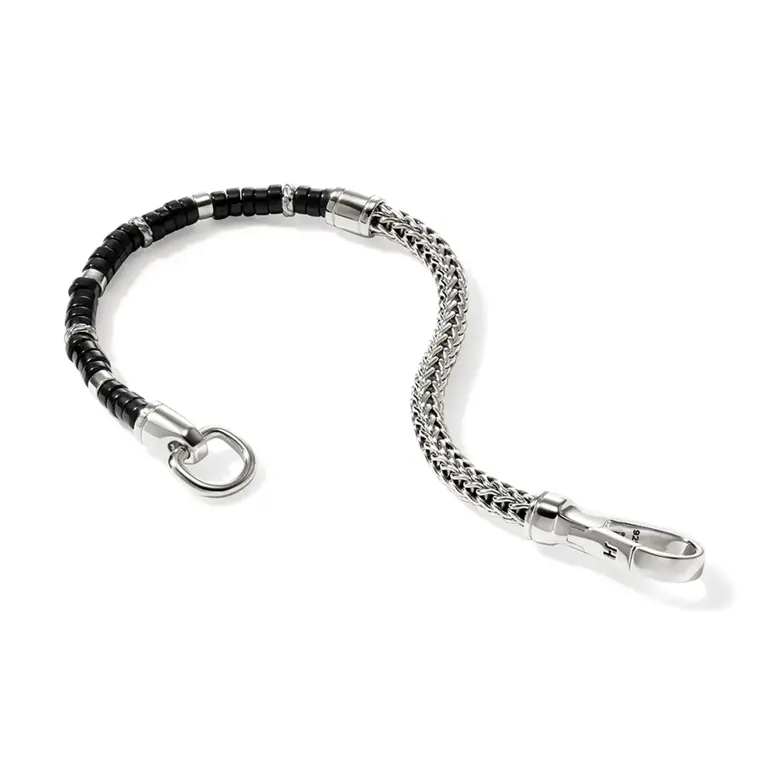 John Hardy Heishi Brac arg onyx