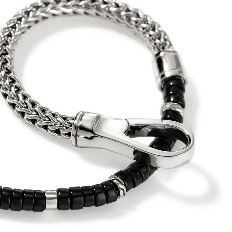 John Hardy Heishi Brac arg onyx