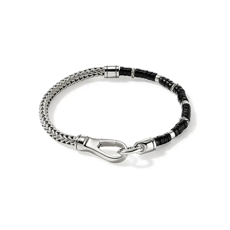 John Hardy Heishi Brac arg onyx