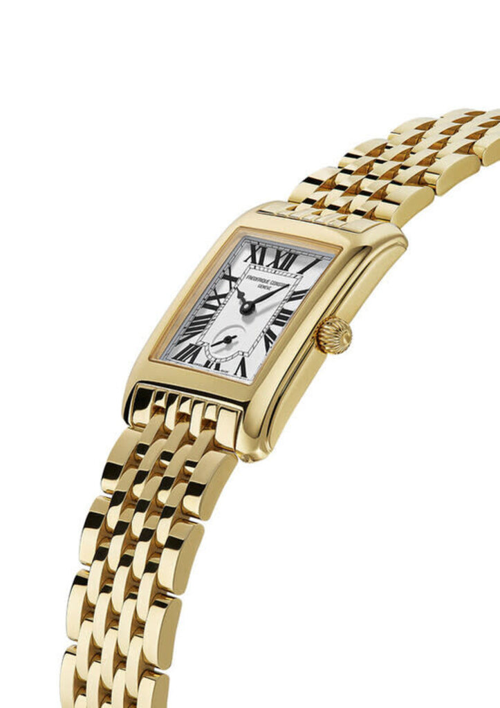 Frederique Constant Montre FC rectangle doré romain